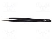 Tweezers; Blade tip shape: sharp; Tweezers len: 120mm; ESD C.K