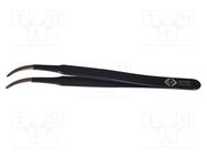 Tweezers; Blade tip shape: rounded; Tweezers len: 117mm; ESD C.K