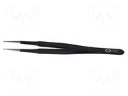 Tweezers; Blade tip shape: trapezoidal; Tweezers len: 120mm; ESD C.K