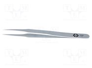 Tweezers; 122mm; for precision works; Blades: narrowed C.K