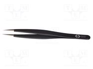 Tweezers; Blade tip shape: sharp; Tweezers len: 122mm; ESD C.K