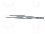 Tweezers; 127mm; for precision works; Blade tip shape: sharp C.K