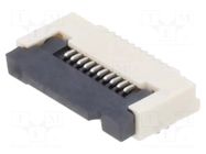Connector: FFC/FPC; tinned; SMT; 0.4A; 50V; PIN: 10; Mat: LCP; ZIF GCT