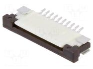 Connector: FFC/FPC; tinned; SMT; 50V; 0.4A; PIN: 10; Tape ph: 1mm GCT