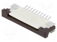 Connector: FFC/FPC; SMT; 50V; 0.4A; PIN: 10; Mat: thermoplastic; ZIF GCT