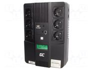 Power supply: UPS; 480W; 800VA; 207÷253V; 270x190x92mm; 9Ah; 2÷10ms GREEN CELL