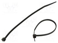 Cable tie; L: 120mm; W: 2.5mm; polyamide; 80N; black; 100pcs; UL94V-2 RADPOL
