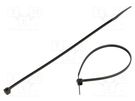 Cable tie; L: 160mm; W: 2.5mm; polyamide; 80N; black; 100pcs; UL94V-2 RADPOL