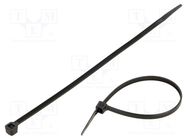 Cable tie; L: 200mm; W: 4.8mm; polyamide; 220N; black; 100pcs. RADPOL