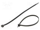 Cable tie; L: 292mm; W: 7.6mm; polyamide; 540N; black; 100pcs. RADPOL
