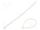 Cable tie; L: 140mm; W: 3.6mm; polyamide; 180N; natural; 100pcs. RADPOL