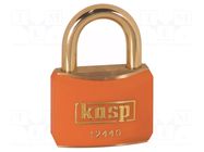 Padlock; shackle; brass; Protection: low (level 4); A: 40mm; B: 21mm KASP