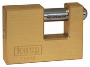 Padlock; mandrel; brass; Protection: medium (level 9); A: 70mm KASP