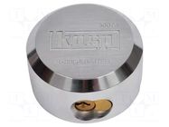 Padlock; round; hardened steel; Protection: high (level 10) KASP