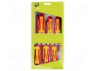 Kit: screwdrivers; insulated; Pozidriv®,slot; 6pcs. IRIMO