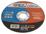 Cutting wheel; Ø: 125mm; Øhole: 22.23mm; Disc thick: 1.6mm ABRA BETA