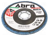 Flap grinding wheels; Ø: 125mm; Øhole: 22.23mm; Granularity: 120 ABRA BETA