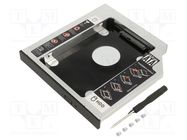 Hard discs housing: 2,5"; installation for CD/DVD drive slot AKYGA