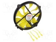 Fan: DC; axial; 12VDC; 145x145x25mm; 21.7dBA; HDB; 600÷1600rpm Akasa