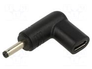Adapter; USB C socket,DC 3,5/1,35 plug; Connector colour: black AKYGA
