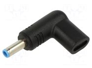 Adapter; USB C socket,DC 4,5/3,0 plug; Connector colour: black AKYGA