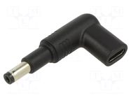 Adapter; USB C socket,DC 4,8/1,7 plug; Connector colour: black AKYGA