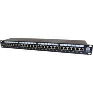 24-port patch panel Excel 100-032 (19'', 1U, shielded, Cat6e, LSA)