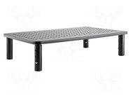 Monitor stand; 20kg; plastic,steel; 370x235x120mm GEMBIRD