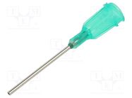 Needle: steel; 1"; Size: 18; straight; Mounting: Luer Lock METCAL
