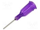 Needle: steel; 0.5"; Size: 21; straight; Mounting: Luer Lock METCAL