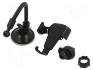 Car holder; black; air vent,for windscreen; Size: 65-85mm GEMBIRD