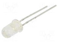 LED; blue; 5mm; 500mcd; 10°; Front: convex; 3.7VDC; No.of term: 2 EVERLIGHT