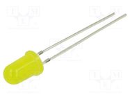 LED; 5mm; yellow; 100÷150mcd; 60°; Front: convex; 5V; No.of term: 2 OPTOSUPPLY