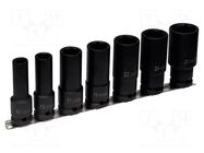Wrench-set; 6-angles,socket spanner,impact; Mounting: 1/2"; long IRIMO