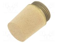 Sound suppression silencer; Thread: G 1"; sintered bronze; brass PNEUMAT