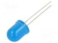 LED; blue; 10mm; 350mcd; 60°; Front: convex; 2.6÷3.4VDC LUCKYLIGHT