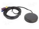 Antenna; 4G,GNSS,GPS,GSM,LTE; 4dBi; RHCP; -40÷85°C; 3m; Fakra YIC