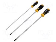 Kit: screwdrivers; Phillips,Pozidriv®,slot; PH2,PZ2,SL 4; 3pcs. FELO