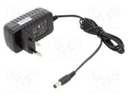Power supply: switched-mode; mains,plug; 12VDC; 1A; 12W; Plug: EU POS