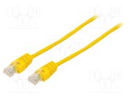 Patch cord; U/UTP; 5e; stranded; CCA; PVC; yellow; 5m; 26AWG GEMBIRD