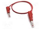 Test lead; 32A; banana plug 4mm,both sides; Urated: 600V; red MUELLER ELECTRIC