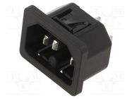 Connector: AC supply; socket; male; 10A; 250VAC; IEC 60320; C16 SCHURTER