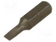 Screwdriver bit; slot; 3.5x0.6mm; 1/4"; Overall len: 25mm KING TONY