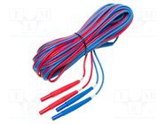 Test lead; banana plug x2,both sides; Len: 10m; red-blue SONEL