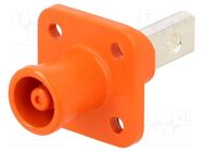 Socket; DC supply; male; PIN: 1; for panel mounting; screw; orange CONNFLY
