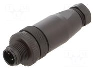 Connector: M12; plug; male; A code-DeviceNet / CANopen; for cable PHOENIX CONTACT