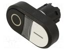 Switch: double; 22mm; Stabl.pos: 1; white-black; yes; round,flat SIEMENS