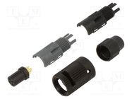 Connector: circular; 710; 125V; PIN: 4; plug; female; soldering; 3A 