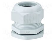 Cable gland; PG42; IP65; polyamide; light grey HENSEL