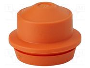 Grommet; elastomer thermoplastic TPE; orange; 9÷17mm; IP65,IP66 HENSEL